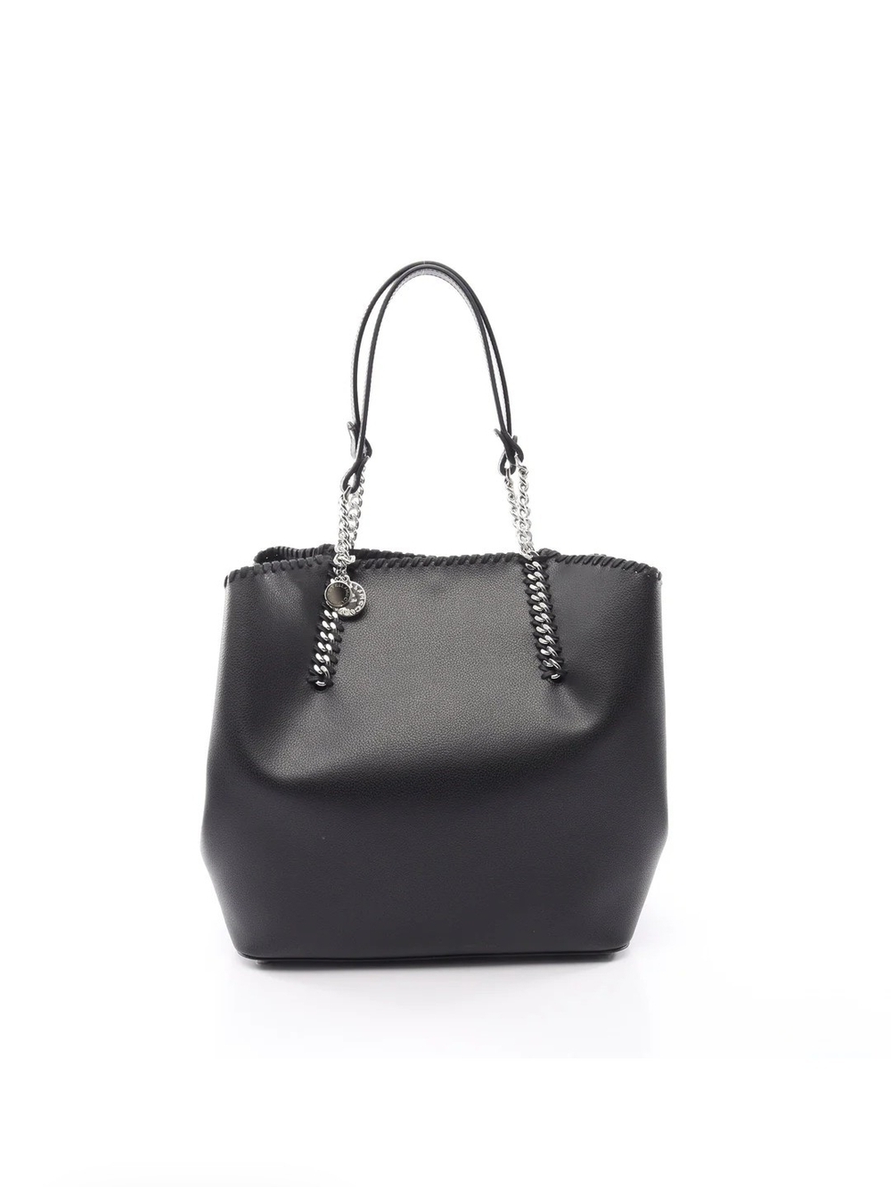 Stella McCartney Eco Re-Edition Falabella Tote Black Silver Vegan Leather Unused